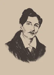 Porträt des Komponisten und Gitarristen Nikolai Iwanowitsch Alexandrow 1818-1884