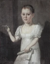 Porträt des Dichters Michail Lermontow 1814-1841 als Kind, 1817-1818