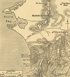 Positionen der ANZAC-Truppen auf der Halbinsel Gallipoli in der Türkei, Erster Weltkrieg, Juli 1915