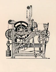 Seitenansicht des Kraftwebstuhls, 1836, 1904