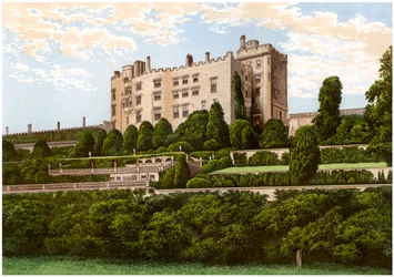 Powis Castle, Powys, Wales, Heim des Earl of Powys, ca. 1880