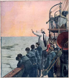 Gebete an der Stelle des Untergangs der Titanic, 1912