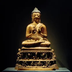 Predigender Buddha / Skulptur, 8. Jhdt.