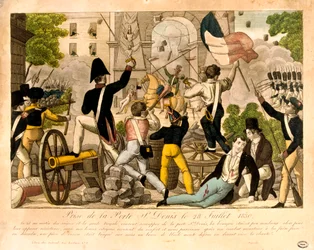 Einnahme des Porte St. Denis am 28. Juli 1830, Revolution von 1830, Paris