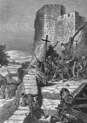 Prozession der Kreuzfahrer um die Mauern Jerusalems, 1099 1905