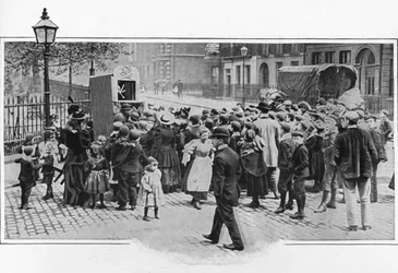 Punch-und-Judy-Show, London, um 1903
