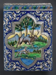 Qajar-Dado-Fliese, Iran, 19. Jahrhundert
