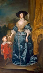 Königin Henrietta Maria und der Zwerg Sir Jeffrey Hudson