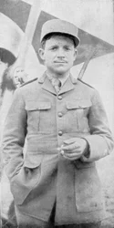 Raoul Lufbery, französisch-amerikanischer Jagdflieger und Fliegerass des Ersten Weltkriegs, 1914-1918