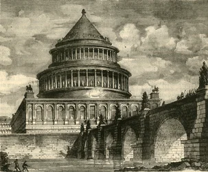 Rekonstruktion des Mausoleums von Hadrian, jetzt die Engelsburg, 1890
