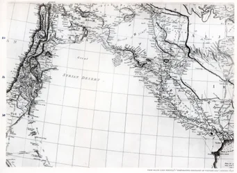 Rennells Karte der syrischen Wüste, datiert 1809, veröffentlicht 1831
