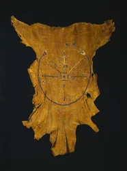 Replik eines Trockengemäldes Iikaah nach einem Trockengemälde von Tsi-tcaci, späte 1800er-frühe 1900er