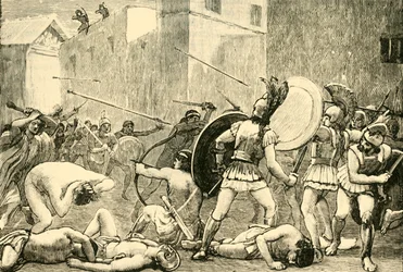 Abwehr von Pyrrhus aus Sparta, 1890