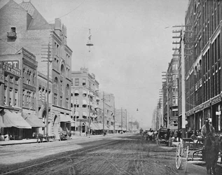 Riverside Avenue, Spokane, Washington, um 1897