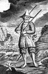 Robinson Crusoe, um 1719