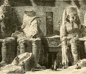 Felsentempel in Abousimbel, 1890