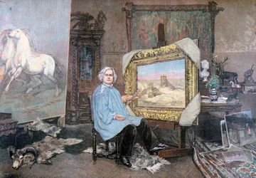 Rosa Bonheur in ihrem Atelier, 1893