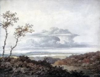 Landschaft und Wolkenstudie von Luke Howard, März 1849