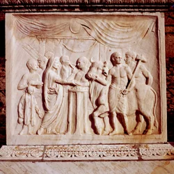 Opfer eines Ochsen, Tempel des Vespasian, Pompeji, Italien, 1. Jahrhundert