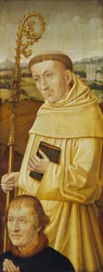 Heiliger Bernhard mit Stifter [Vorderseite], wahrscheinlich frühes 20. Jahrhundert