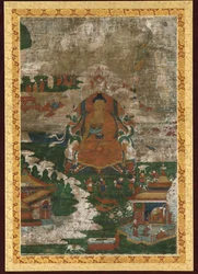 Sakyamuni auf dem Thron und biografische Szenen, 18. Jahrhundert