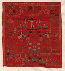 Stickmustertuch, 1810