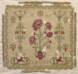 Stickmustertuch, frühe 1800er