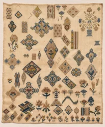 Stickmustertuch, späte 1800er