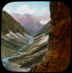 Szene im Himalaya, Indien, spätes 19. oder frühes 20. Jahrhundert