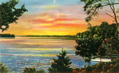 Szene am Lake Catawba, nahe Charlotte, N.C., 1942