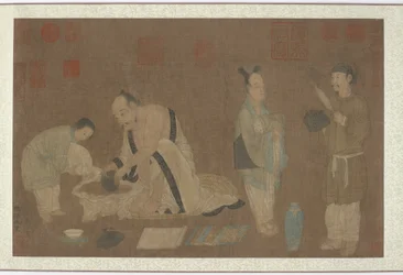 Gelehrter und Begleiter, Ming-Dynastie, 1368-1644