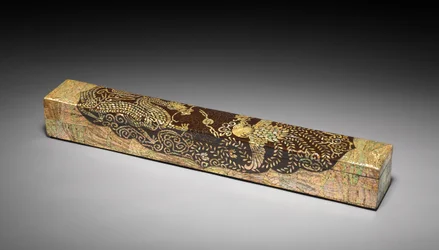 Schriftrollenbox mit Drachen- und Phönix-Design, 1700er-1800er Jahre