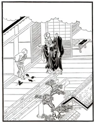 Sesshiu und die gemalten Ratten, 18. Jahrhundert 1886