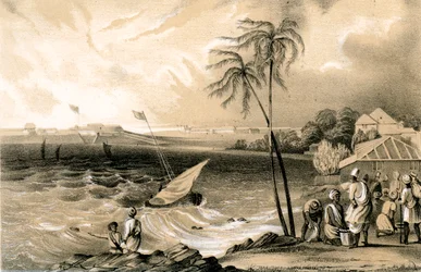 Einsetzen des Monsuns, Cannanore Fort, 1847