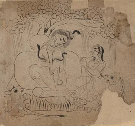Shiva und Parvati (19. Jahrhundert)