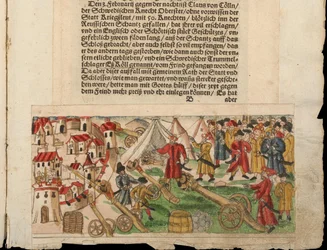 Belagerung von Reval durch die Russen im Jahr 1578. Aus Johann Jakob Wicks Sammlung von Nachrichten