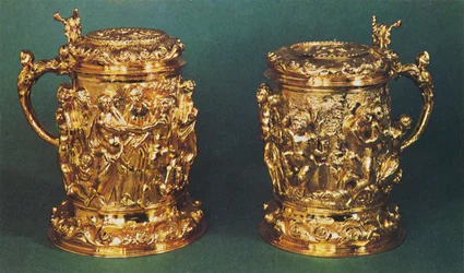 Silbervergoldete Krüge, ca. 1661