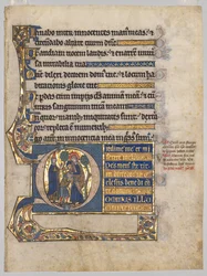 Einzelblatt aus einem Psalter: Initiale D[ominus illuminatio mea] mit Samuel, um 1270-1290