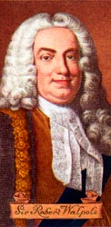 Sir Robert Walpole, aus einer Serie von Zigarettenkarten, 1935