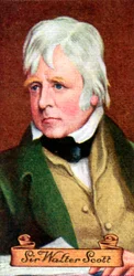 Sir Walter Scott, aus einer Serie von Zigarettenkarten, 1935