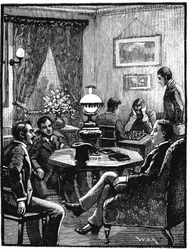 Wohnzimmer im YMCA, Exeter Hall, London, 1887