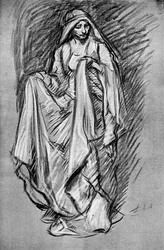 Skizze von Regan, aus König Lear, 1899