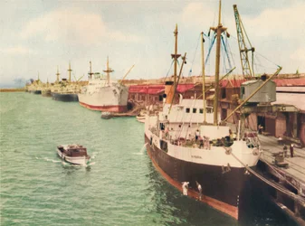 South Wharf, Fremantle, um 1947