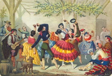 Spanische Tänzer, Mitte des 19. Jahrhunderts