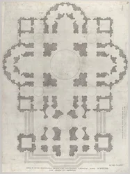 Speculum Romanae Magnificentiae: Plan von St. Peter, 1549