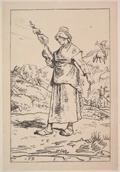 Spinnerin aus der Auvergne