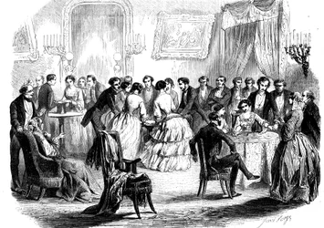 Spiritistisches Treffen in einem Pariser Salon