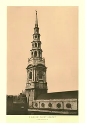 St Bride, Fleet Street, Der Turm, Mitte bis Ende des 19. Jahrhunderts