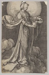St. Maria Magdalena auf den Wolken, Rückseitige Kopie, o.D.