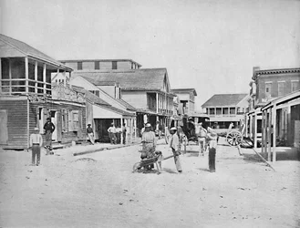 Straße in Key West, Florida, um 1897